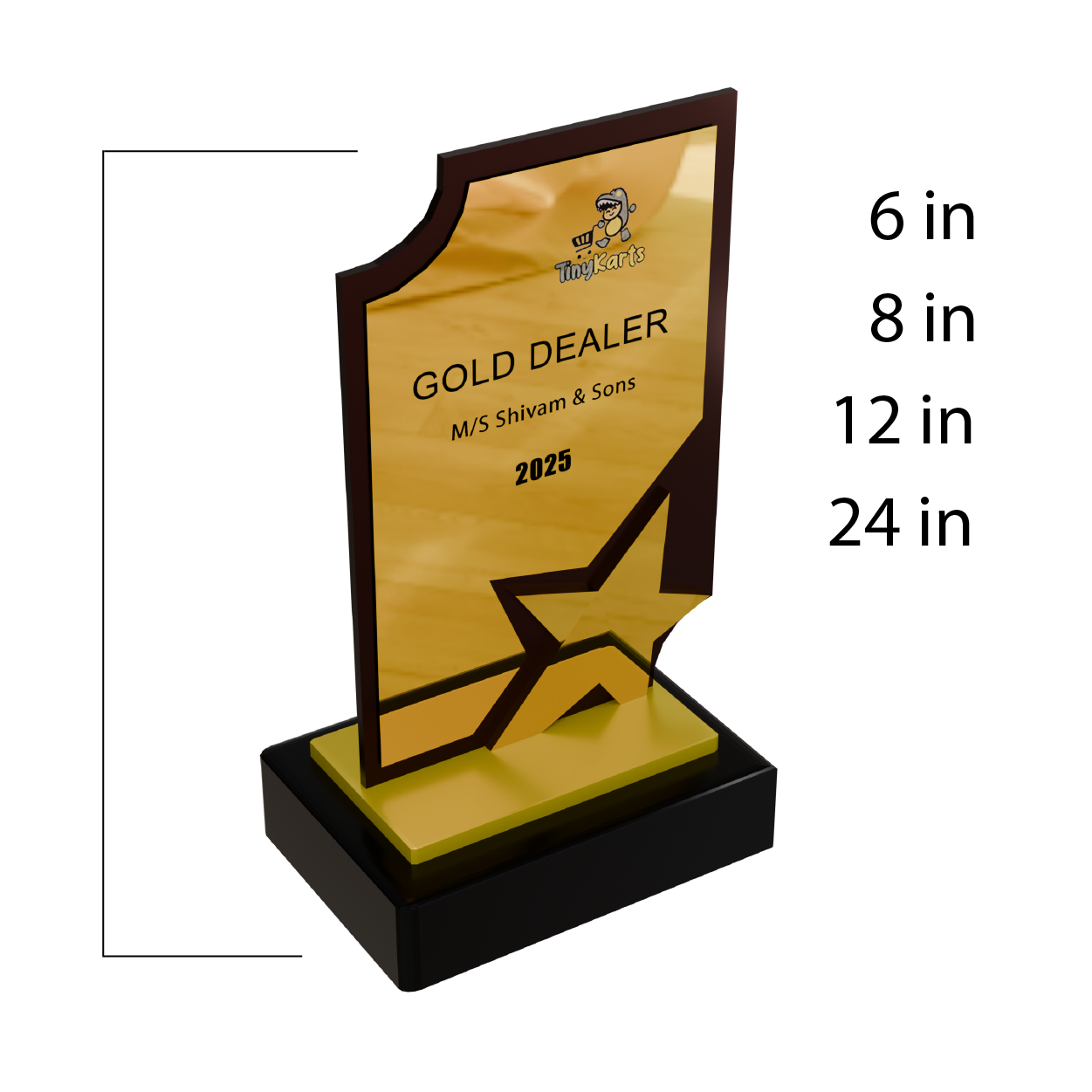 Premium Gold Acrylic Star Trophy 2