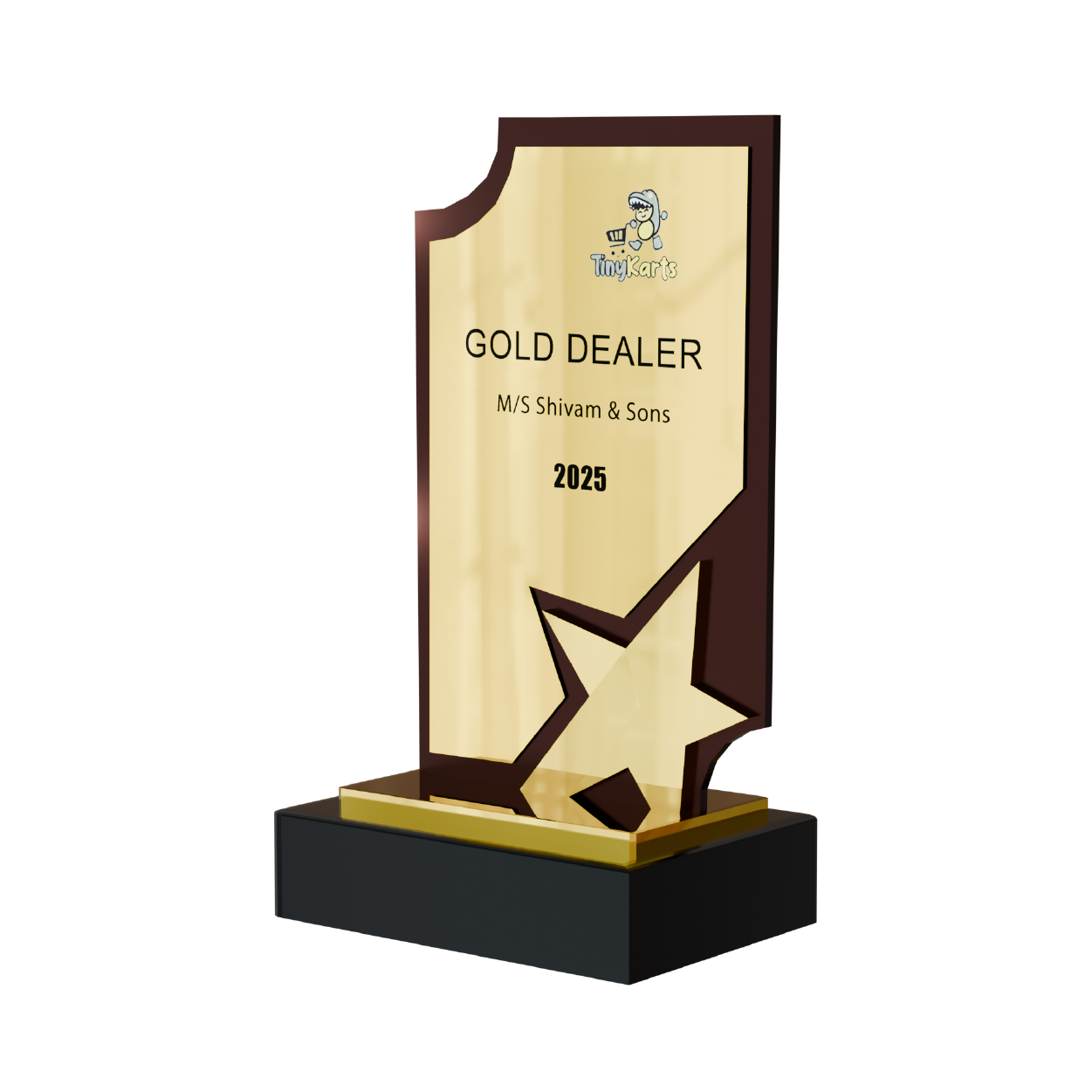 Premium Gold Acrylic Star Trophy 3