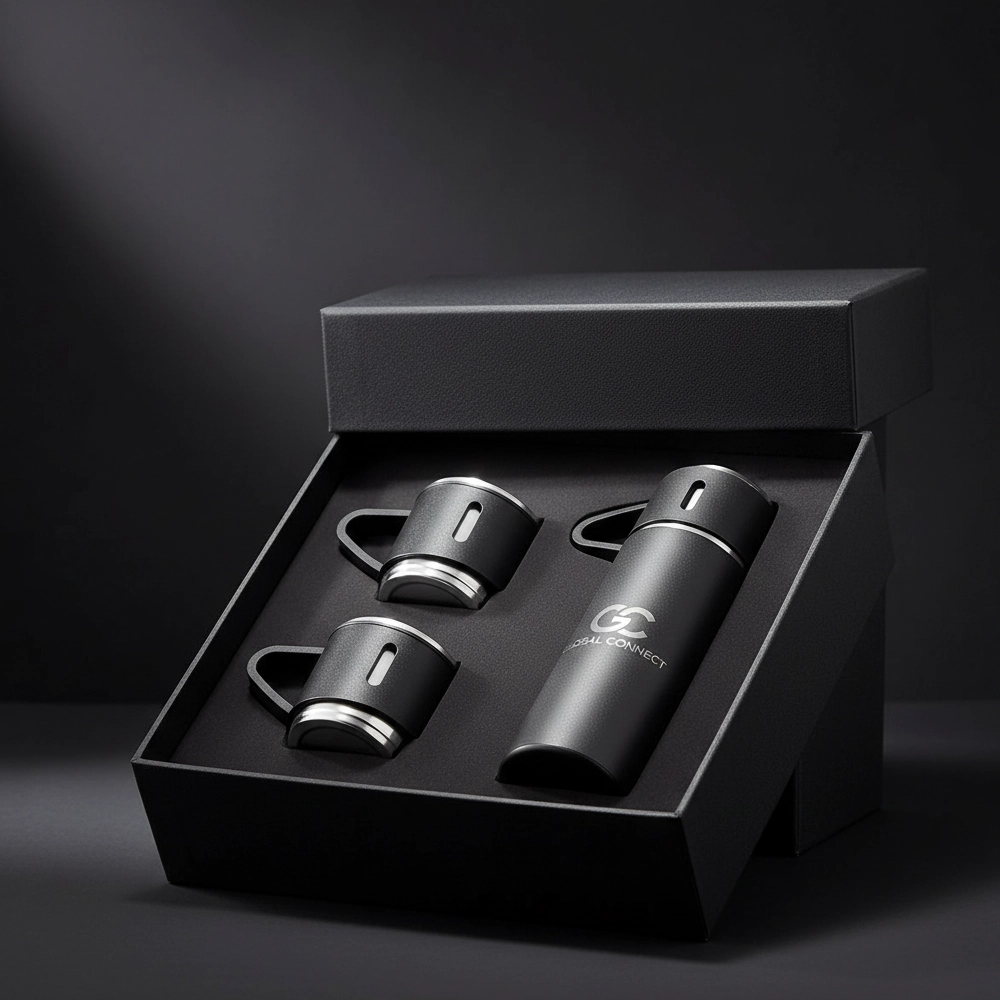 Vacuum Flask Set with 2 Cups - View 1