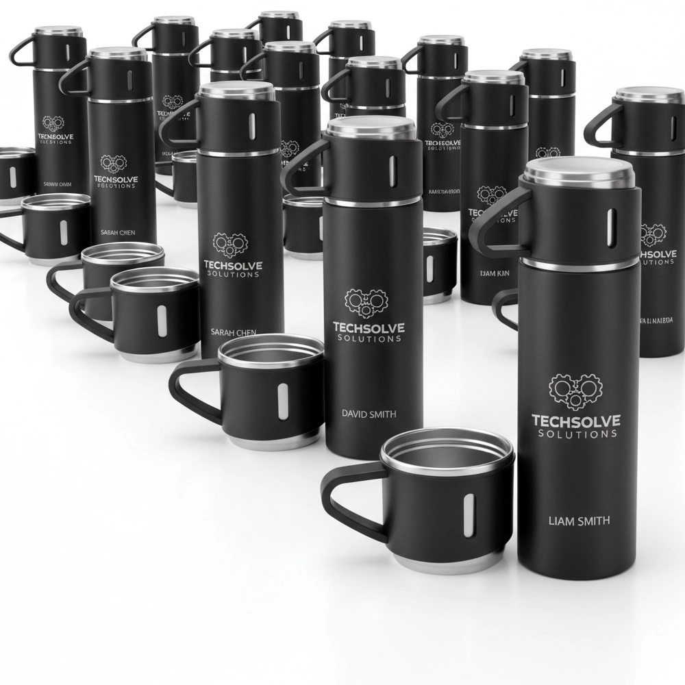 Vacuum Flask Set with 2 Cups - View 2