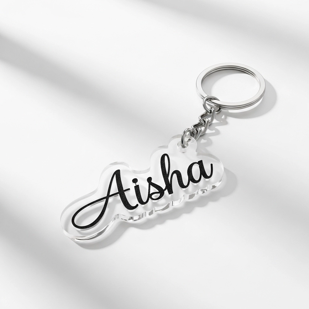 Acrylic Name Cutting Keychain with Your Name 2