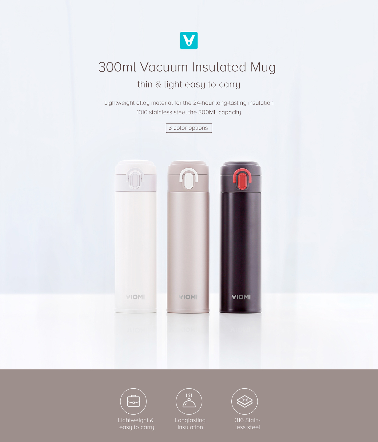 Mi Viomi Portable Vacuum Flask Bottle Mi Viomi Portable Vacuum Flask Bottle