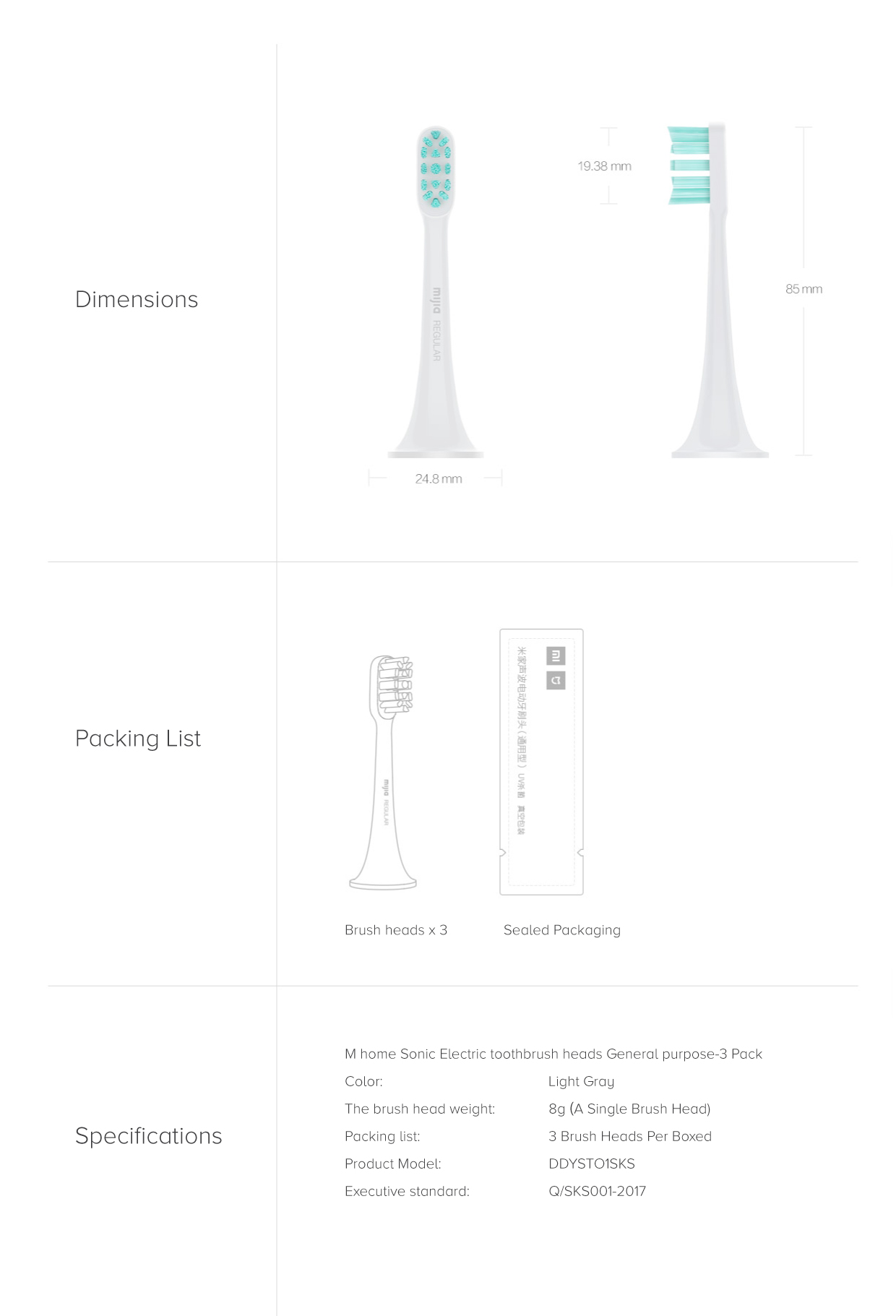 Mi Sonic Electric Toothbrush Head Mi Sonic Electric Toothbrush Head