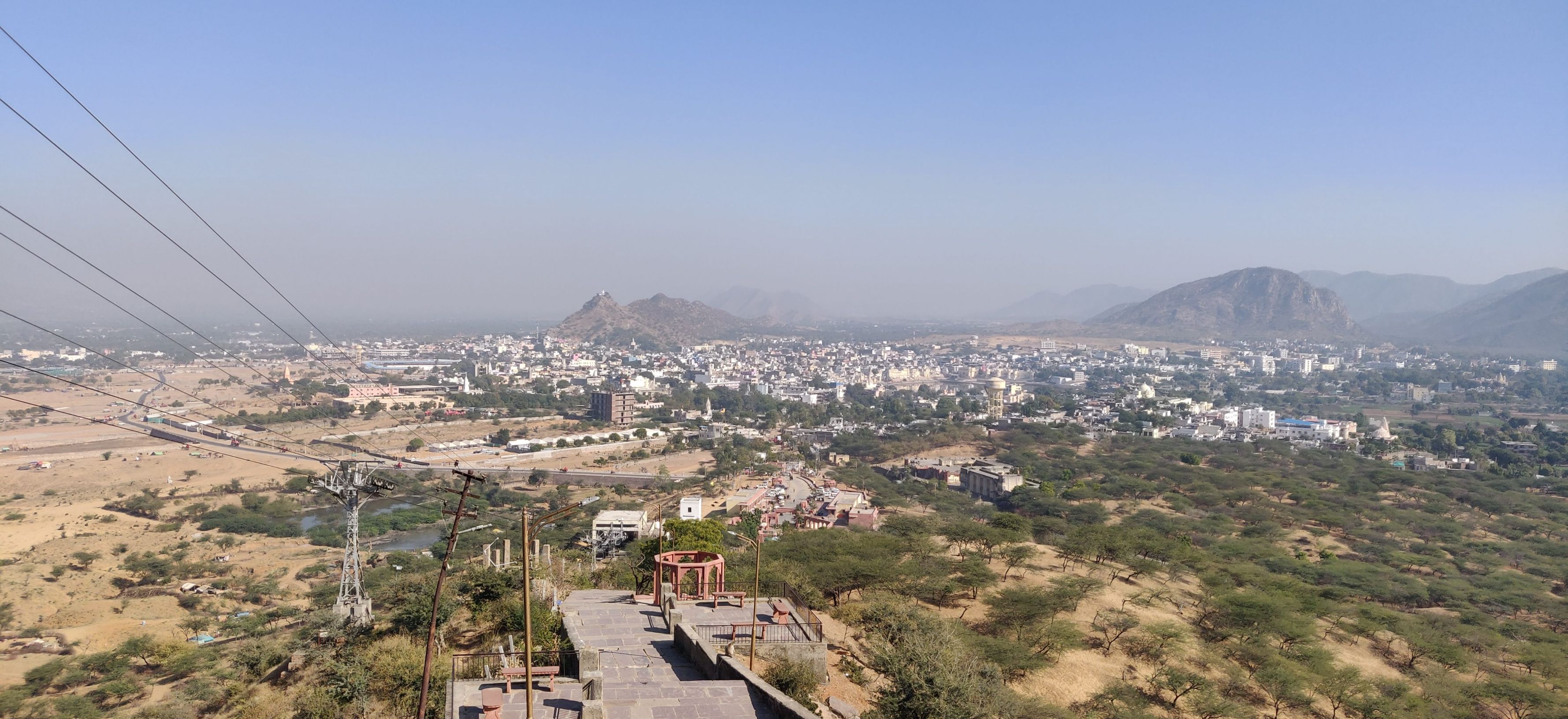 View of Pushkar city from Savitri Mata Temple